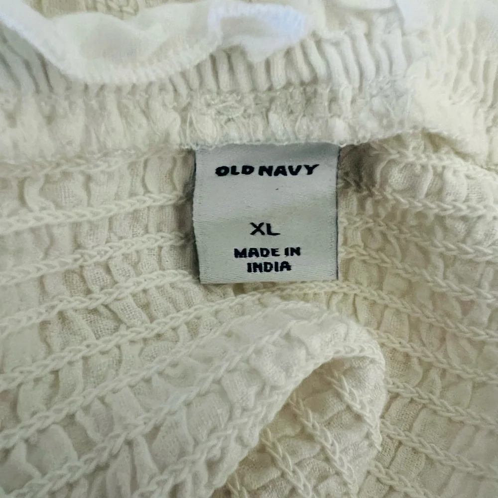 Old Navy White Eyelet Ruffled Smocked Bodice Sleeveless Maxi Sundress 2XL - Picture 3 of 5